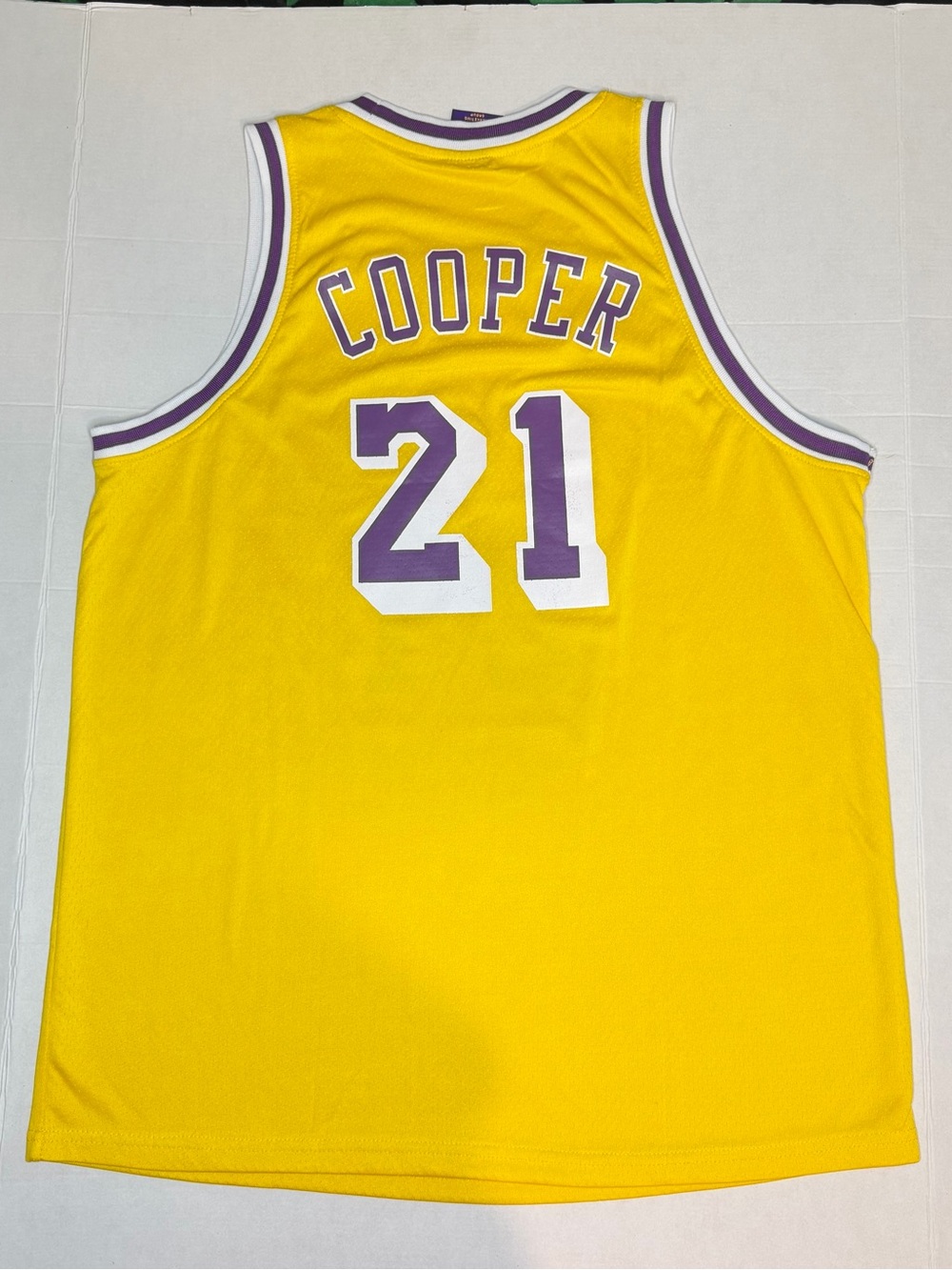 NBA Yellow and Purple Cooper #21 Basketball Jersey